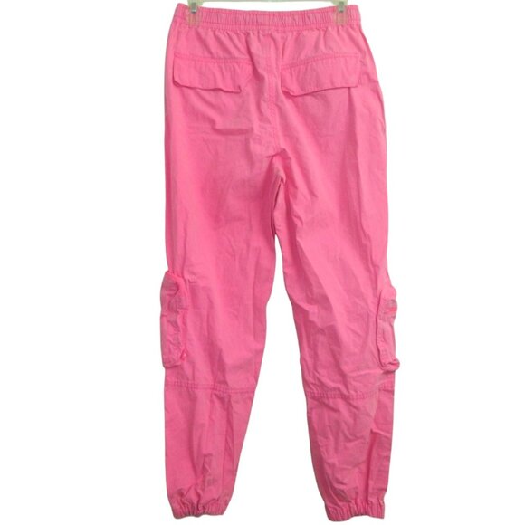TNA Aritzia Lightweight Neon Pink 100% Cotton Cargo Jogger Pant Size S - Picture 11 of 16